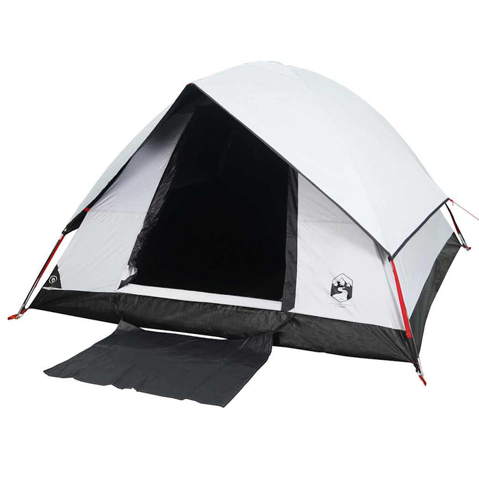 Cort camping cupolă 2 persoane alb, țesătură opacă, impermeabil - WALTI WALTI