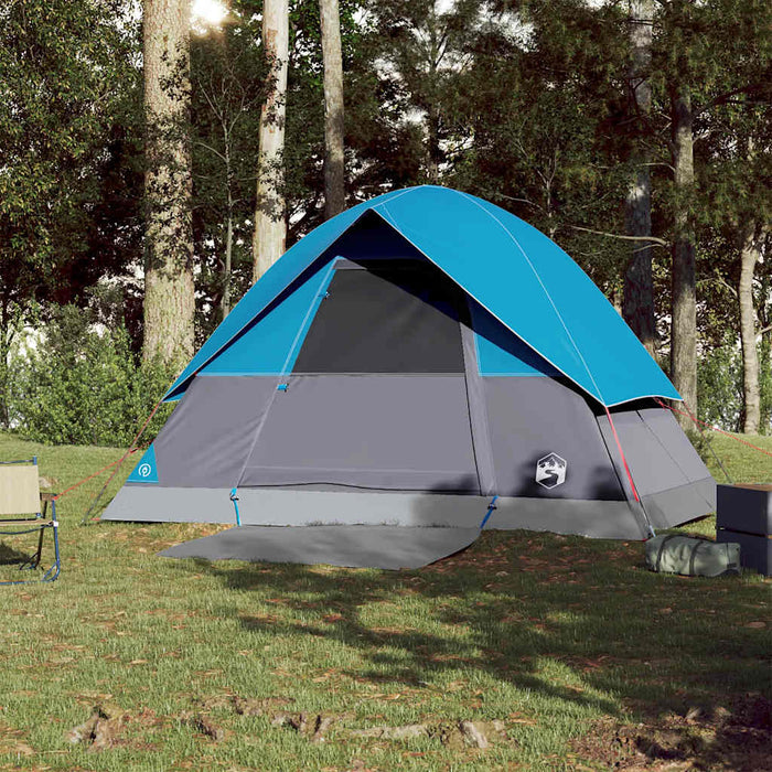 Cort de camping cupolă pentru 3 persoane, albastru, impermeabil - WALTI WALTI