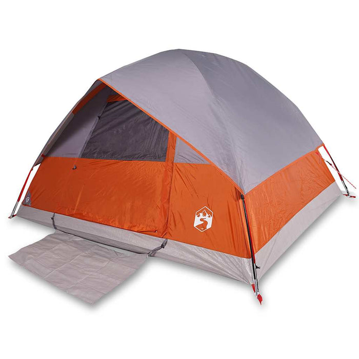 Cort de camping cupolă 3 persoane, gri și portocaliu, impermeabil WALTI