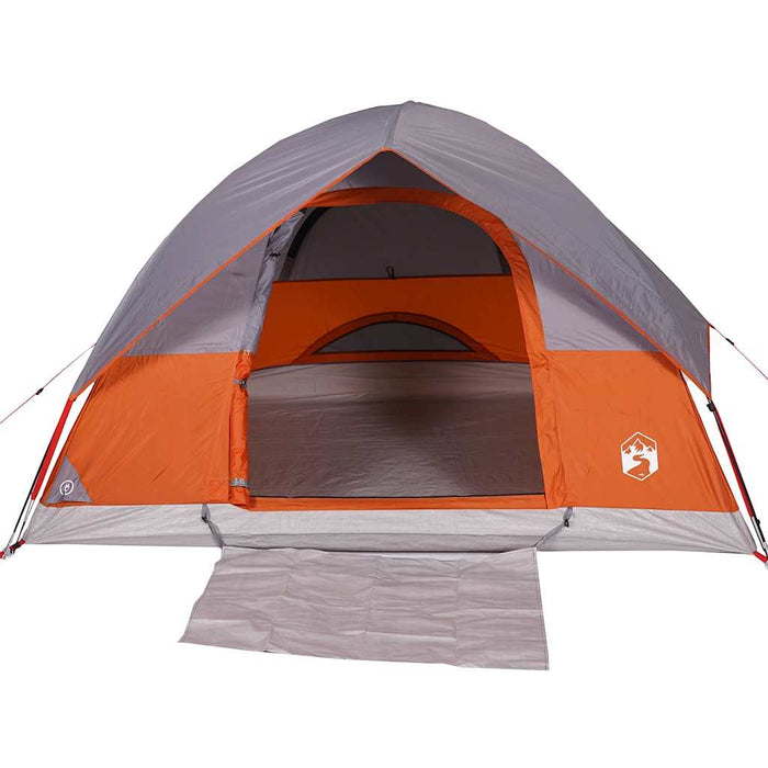 Cort de camping cupolă 3 persoane, gri și portocaliu, impermeabil WALTI