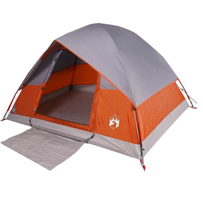 Cort de camping cupolă 3 persoane, gri și portocaliu, impermeabil WALTI