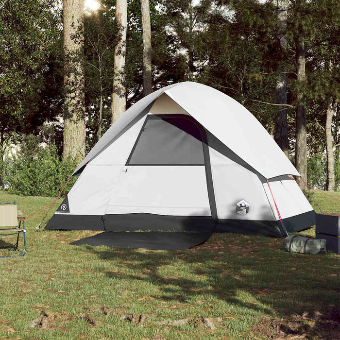 Cort camping cupolă 3 persoane alb, țesătură opacă, impermeabil - WALTI WALTI