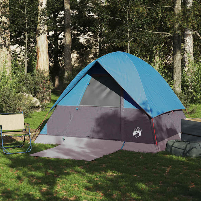 Cort de camping cupolă pentru 4 persoane, albastru, impermeabil - WALTI WALTI