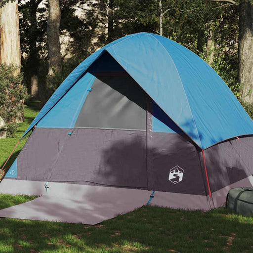 Cort de camping cupolă pentru 4 persoane, albastru, impermeabil - WALTI WALTI