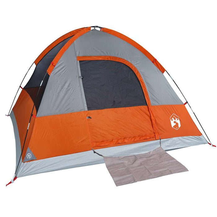 Cort de camping pentru 4 persoane, gri și portocaliu, impermeabil WALTI