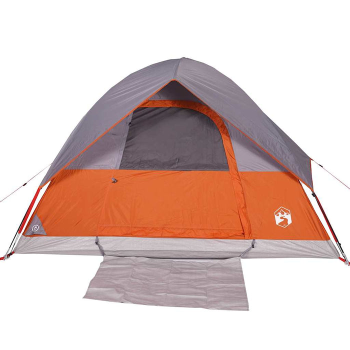 Cort de camping pentru 4 persoane, gri și portocaliu, impermeabil WALTI