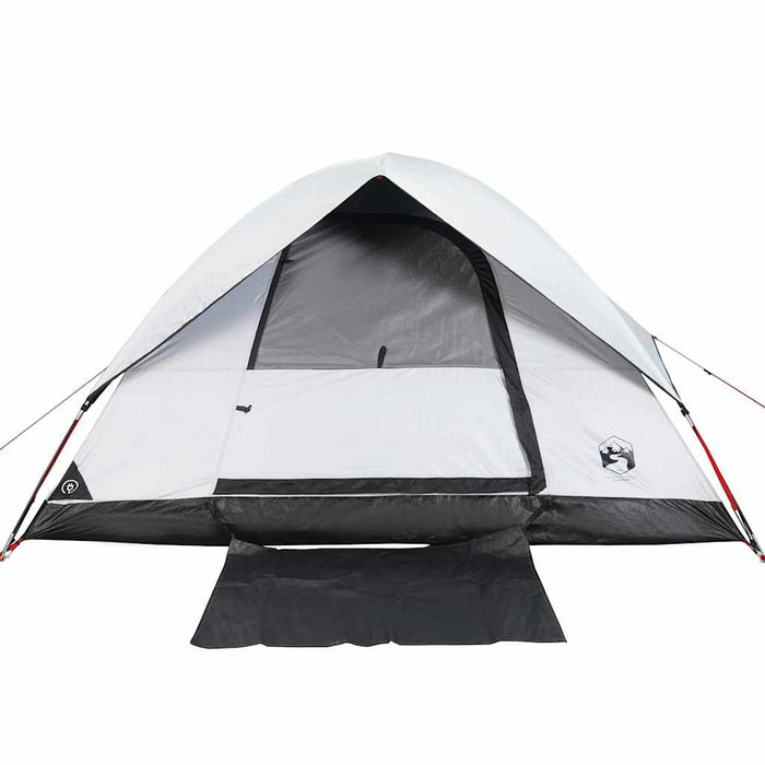 Cort camping cupolă 4 persoane alb, țesătură opacă, impermeabil - WALTI WALTI