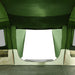 Cort de familie tunel, 16 persoane, verde, impermeabil - WALTI WALTI