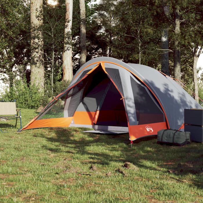 Cabină cort de camping 4 persoane gri și portocaliu impermeabil - WALTI WALTI