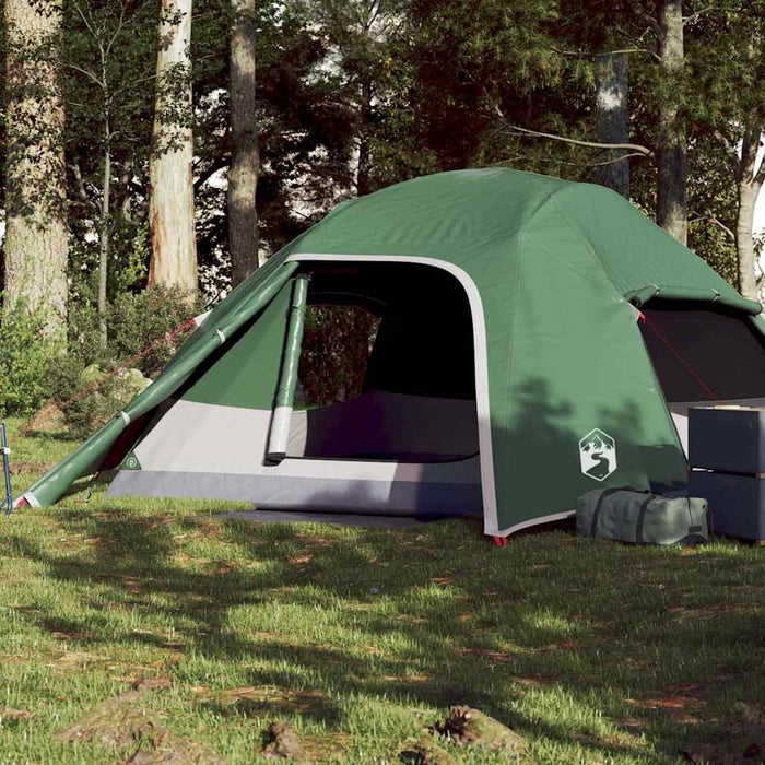 Cort de camping cupolă pentru 4 persoane, verde, impermeabil - WALTI WALTI