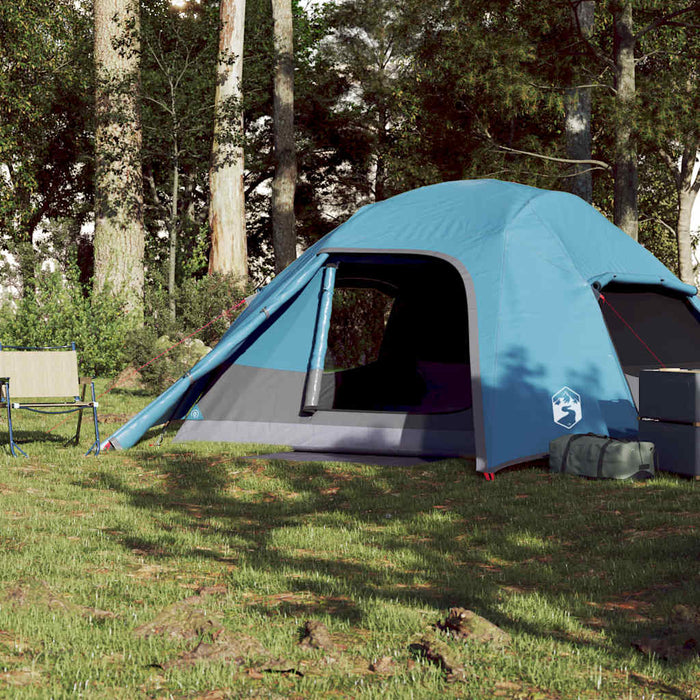 Cort de camping cupolă pentru 4 persoane, albastru, impermeabil - WALTI WALTI