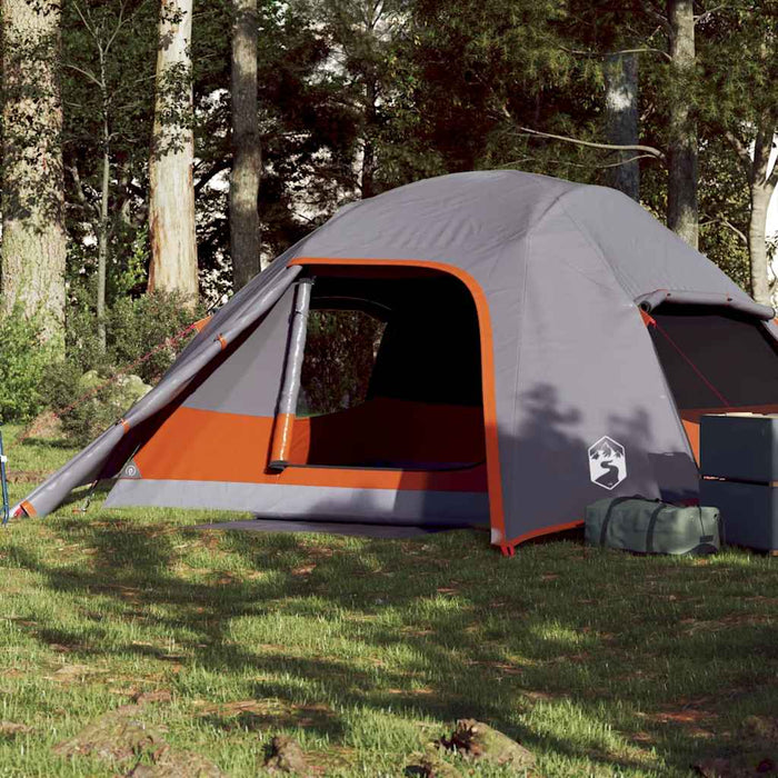 Cort de camping cupolă pentru 4 persoane, gri, impermeabil - WALTI WALTI