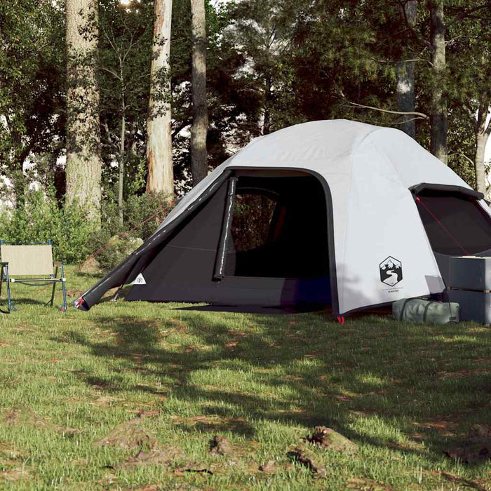 Cort camping cupolă 4 persoane alb, țesătură opacă, impermeabil - WALTI WALTI