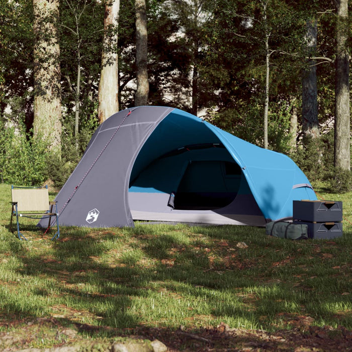 Cort de camping cupolă pentru 4 persoane, albastru, impermeabil - WALTI WALTI