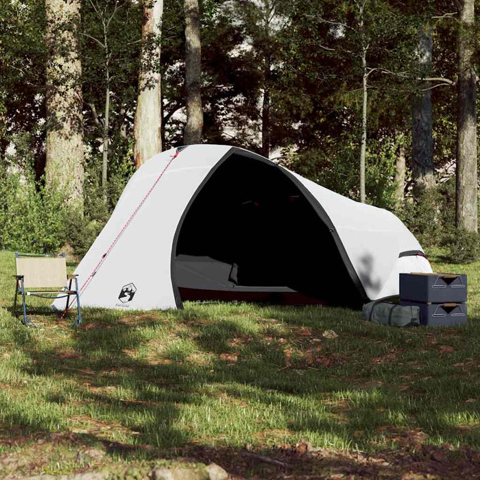 Cort camping cupolă 4 persoane alb, țesătură opacă, impermeabil WALTI