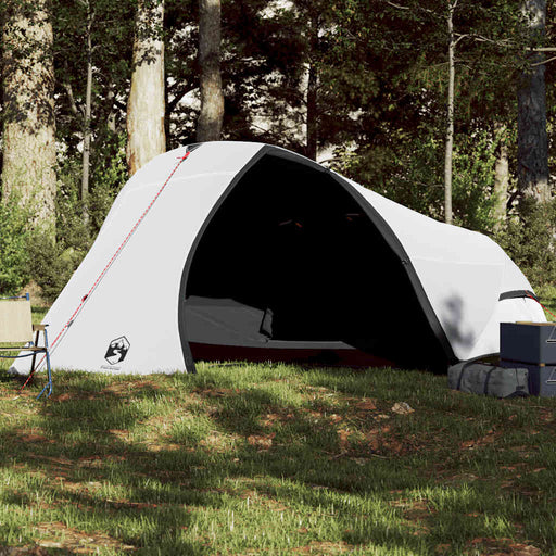 Cort camping cupolă 4 persoane alb, țesătură opacă, impermeabil - WALTI WALTI