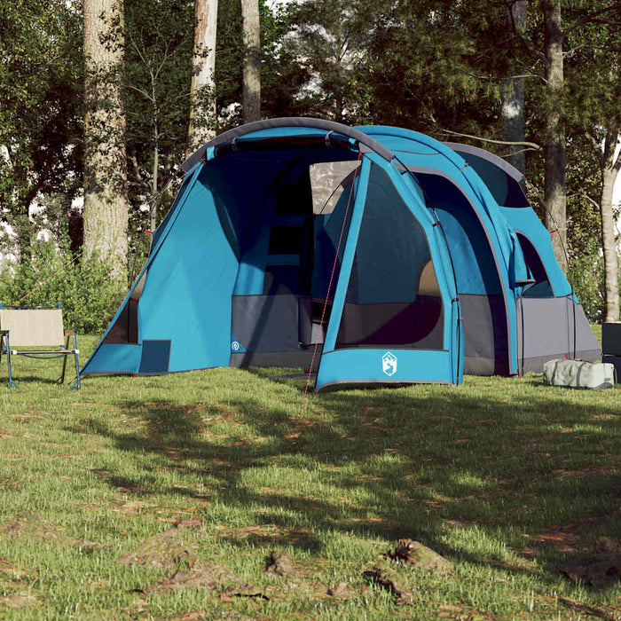 Cort de camping tunel pentru 4 persoane, albastru, impermeabil - WALTI WALTI