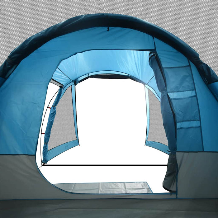 Cort de camping tunel pentru 4 persoane, albastru, impermeabil - WALTI WALTI