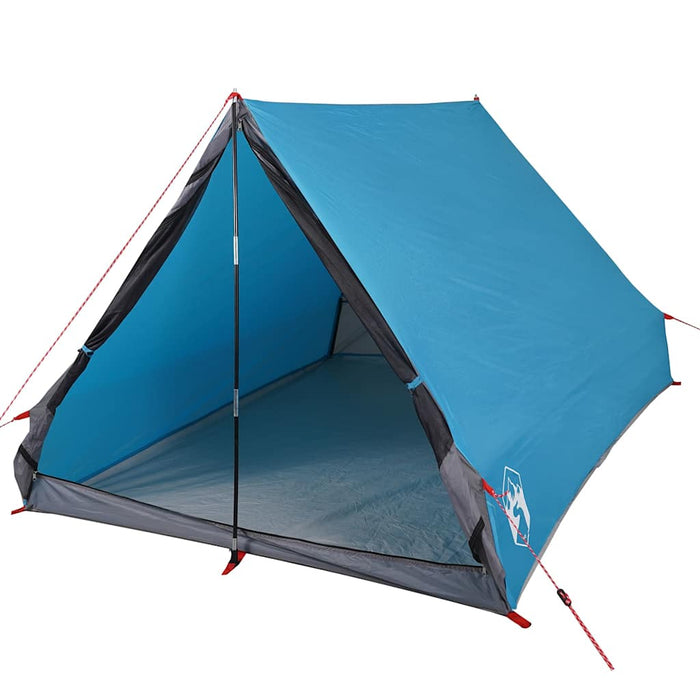 Cort de camping cu cadru A, 2 persoane, albastru, impermeabil WALTI