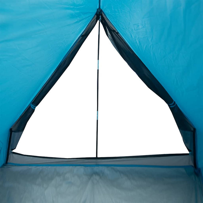Cort de camping cu cadru A, 2 persoane, albastru, impermeabil WALTI