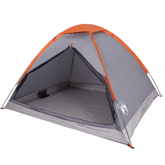 Cort de camping pentru 2 persoane, gri/portocaliu, impermeabil - WALTI WALTI