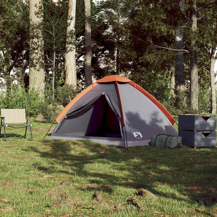 Cort de camping pentru 2 persoane, gri/portocaliu, impermeabil - WALTI WALTI