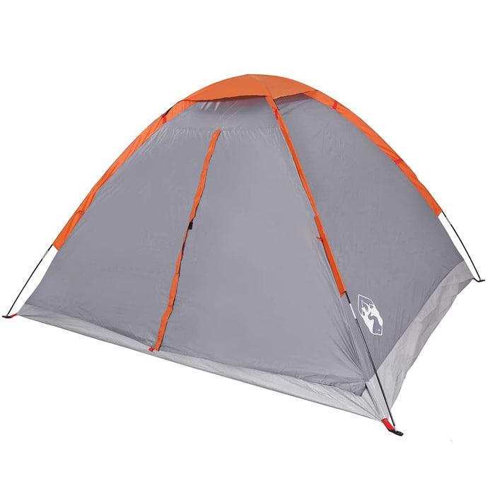 Cort de camping pentru 2 persoane, gri/portocaliu, impermeabil - WALTI WALTI