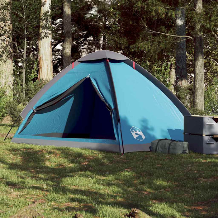Cort de camping cupolă pentru 4 persoane, albastru, impermeabil - WALTI WALTI
