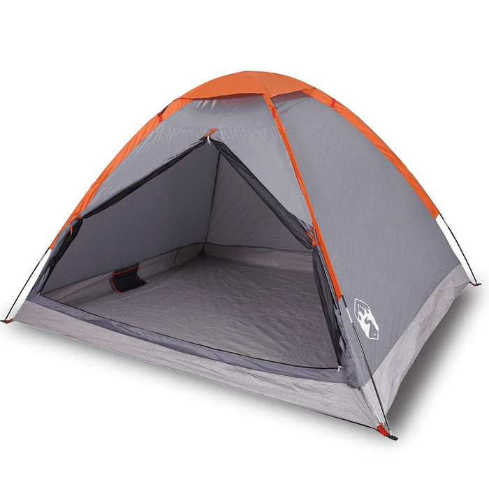 Cort de camping pentru 4 persoane, gri/portocaliu, impermeabil - WALTI WALTI