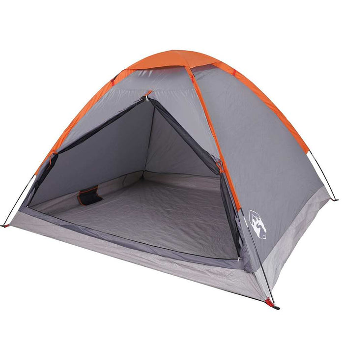 Cort de camping pentru 4 persoane, gri/portocaliu, impermeabil - WALTI WALTI