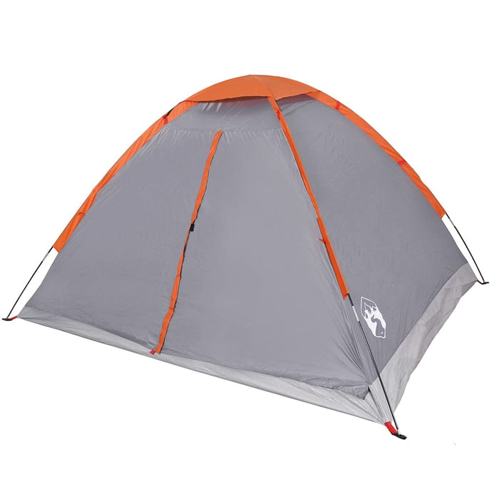 Cort de camping pentru 4 persoane, gri/portocaliu, impermeabil - WALTI WALTI