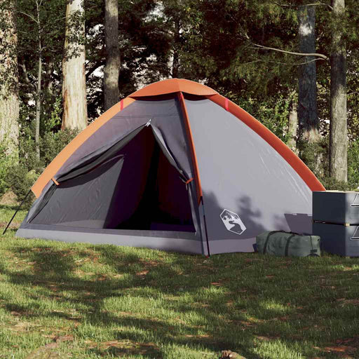 Cort de camping pentru 4 persoane, gri/portocaliu, impermeabil - WALTI WALTI