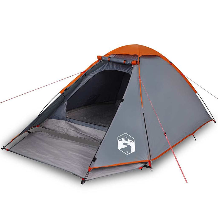 Cort de camping pentru 2 persoane, gri/portocaliu, impermeabil - WALTI WALTI