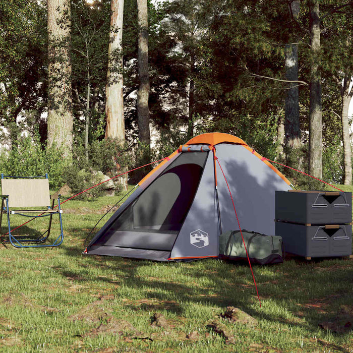 Cort de camping pentru 2 persoane, gri/portocaliu, impermeabil - WALTI WALTI