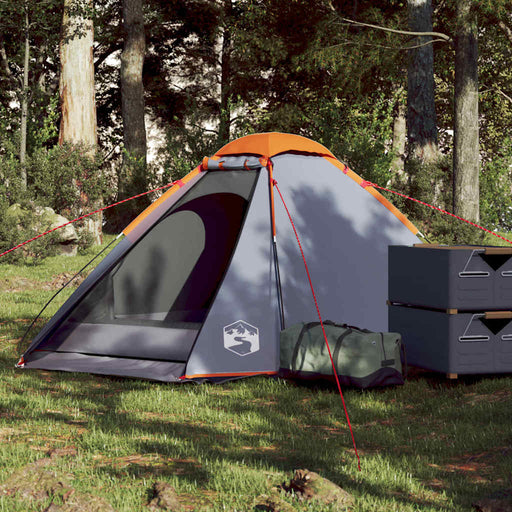 Cort de camping pentru 2 persoane, gri/portocaliu, impermeabil - WALTI WALTI