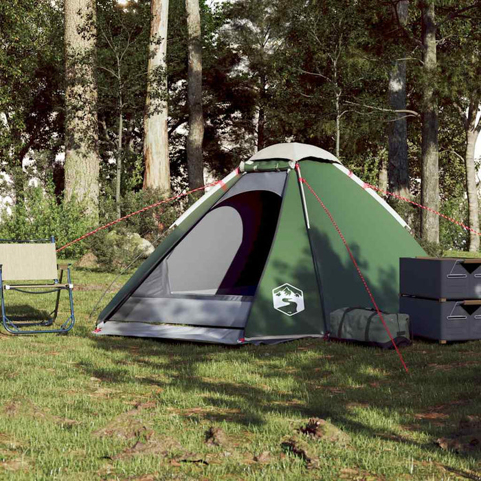 Cort de camping cupolă pentru 4 persoane, verde, impermeabil - WALTI WALTI