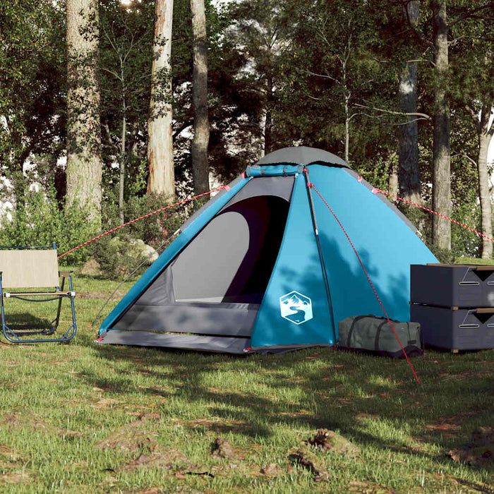 Cort de camping cupolă pentru 4 persoane, albastru, impermeabil - WALTI WALTI