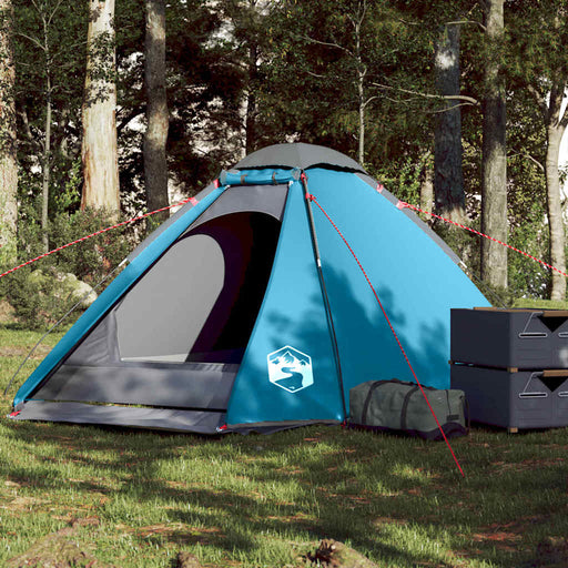 Cort de camping cupolă pentru 4 persoane, albastru, impermeabil - WALTI WALTI