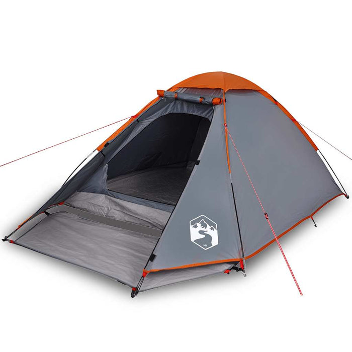 Cort de camping pentru 4 persoane, gri/portocaliu, impermeabil - WALTI WALTI