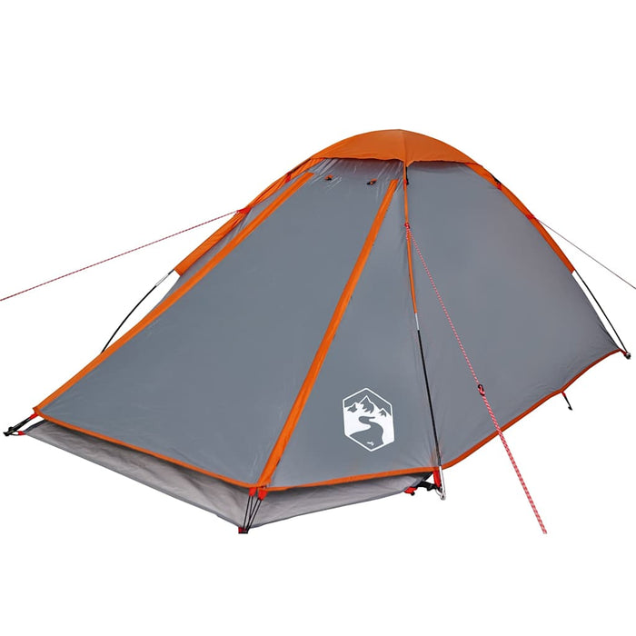 Cort de camping pentru 4 persoane, gri/portocaliu, impermeabil - WALTI WALTI