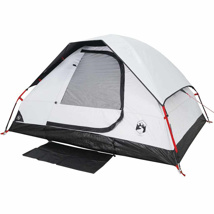 Cort camping cupolă 2 persoane alb, țesătură opacă, impermeabil - WALTI WALTI