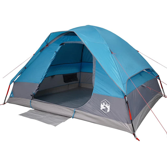 Cort de camping cupolă pentru 4 persoane, albastru, impermeabil - WALTI WALTI