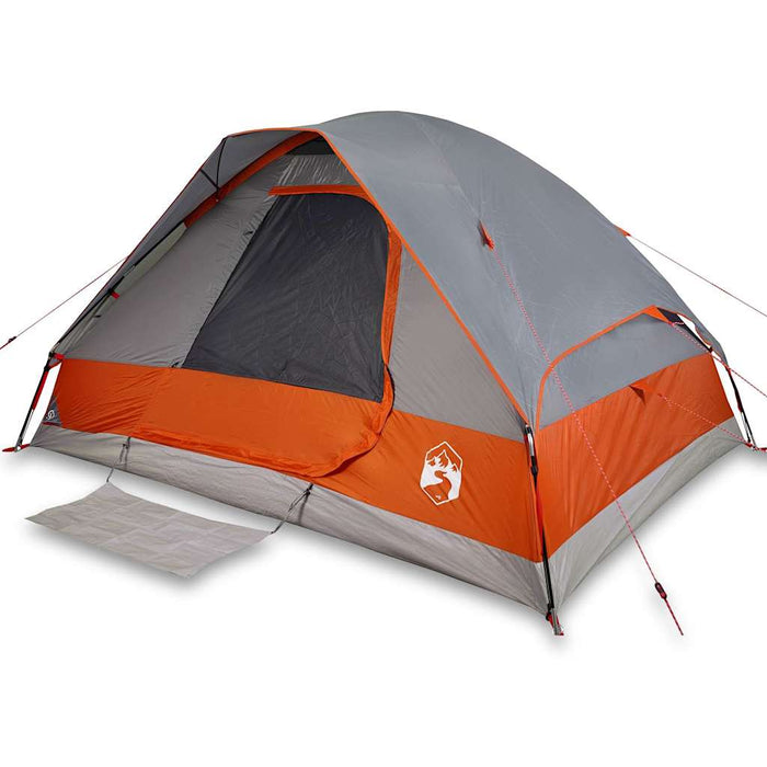Cort de camping pentru 4 persoane, gri/portocaliu, impermeabil - WALTI WALTI