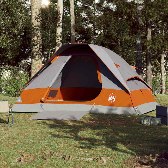 Cort de camping pentru 4 persoane, gri/portocaliu, impermeabil - WALTI WALTI