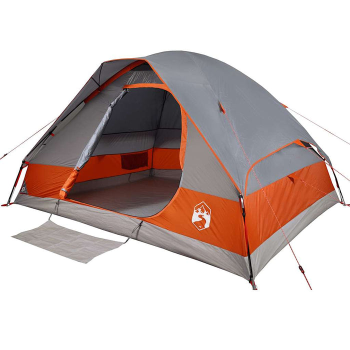 Cort de camping pentru 4 persoane, gri/portocaliu, impermeabil - WALTI WALTI