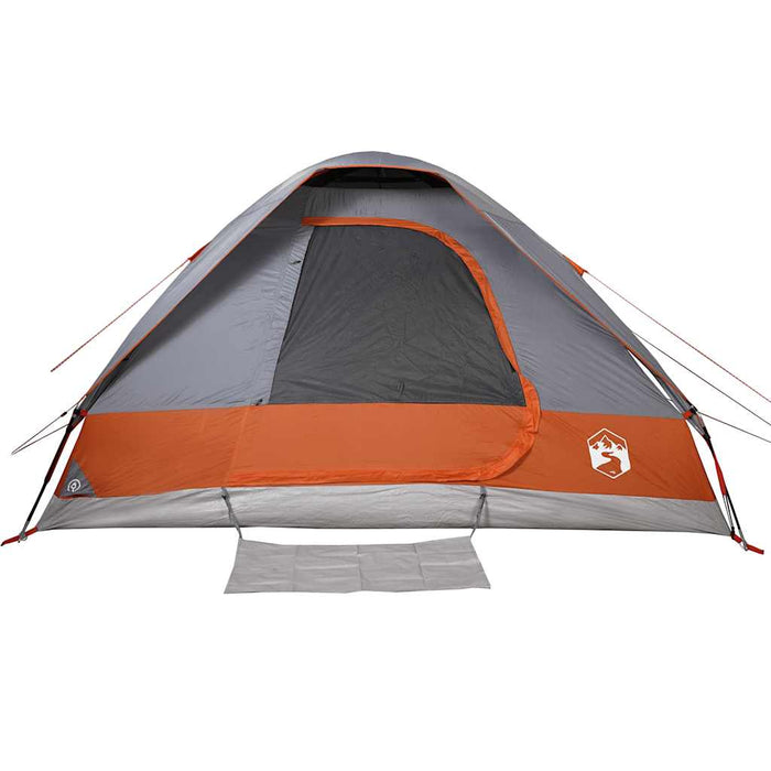 Cort de camping pentru 4 persoane, gri/portocaliu, impermeabil - WALTI WALTI