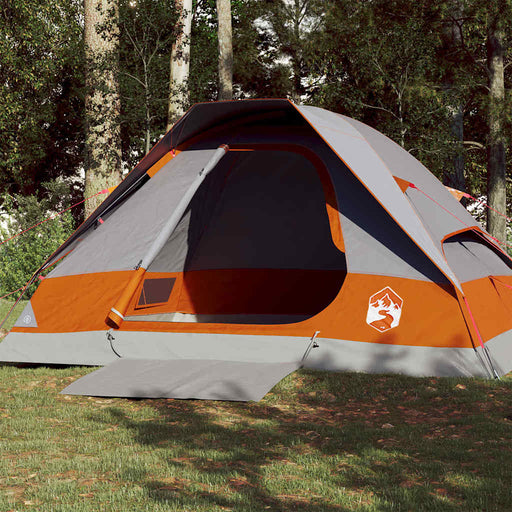 Cort de camping pentru 4 persoane, gri/portocaliu, impermeabil - WALTI WALTI
