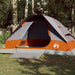 Cort de camping pentru 4 persoane, gri/portocaliu, impermeabil - WALTI WALTI