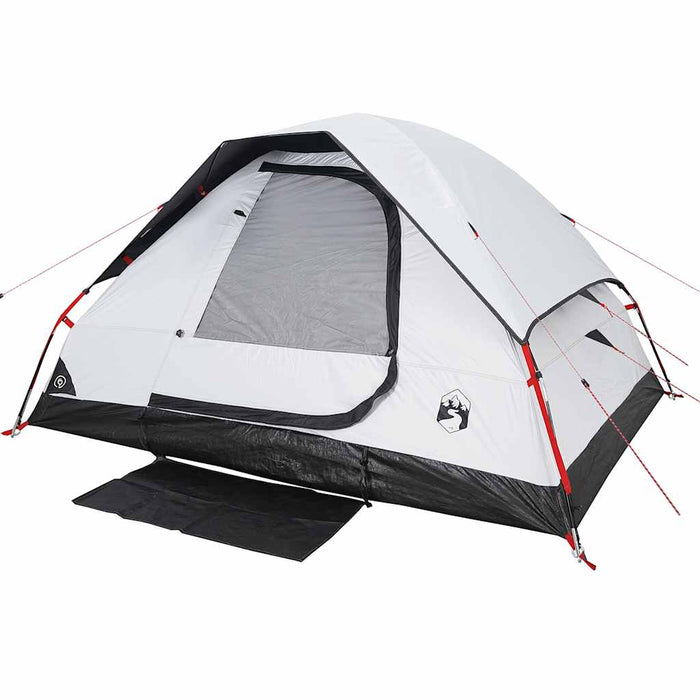 Cort camping cupolă 4 persoane alb, țesătură opacă, impermeabil WALTI