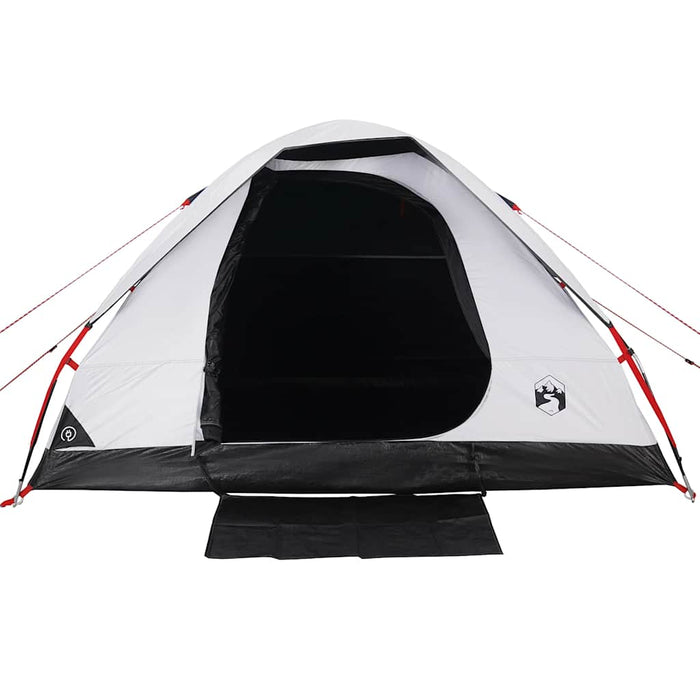 Cort camping cupolă 4 persoane alb, țesătură opacă, impermeabil WALTI